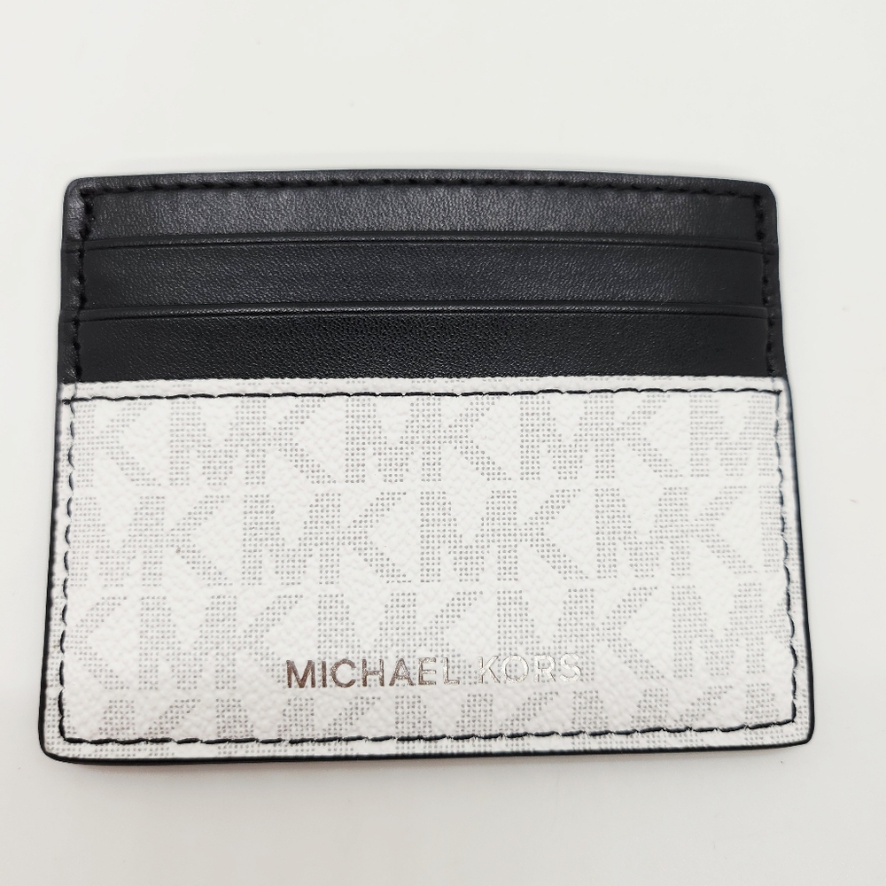 Michael Kors Cooper Signature Logo Card Case in Bright White NWOT - Picture 4 of 5